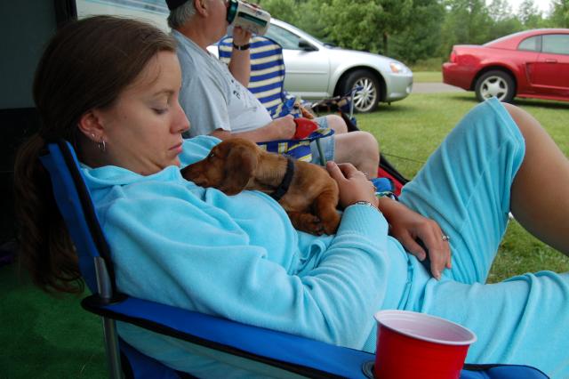 Oscar's first camping trip